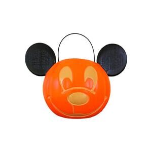 Disney Parks Mickey Pumpkin Halloween Trick or Treat Candy Bucket Pail